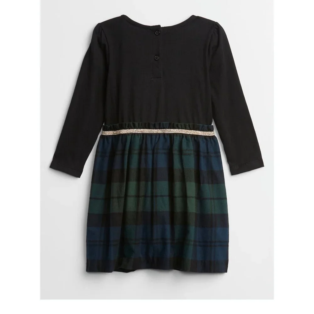 GAP Toddler Girls 2 in 1 Plaid Holiday Dress 5T
